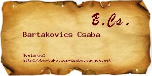 Bartakovics Csaba névjegykártya